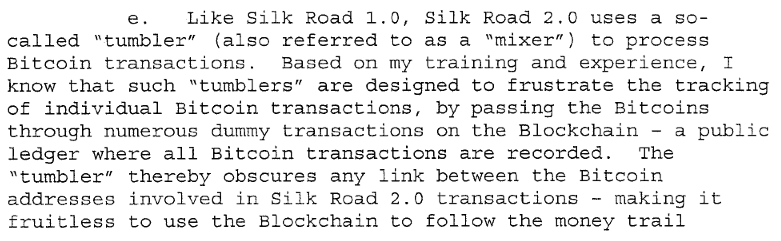 Silk Road bitcoin tumbler